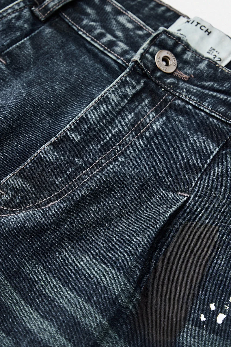 SNITCH Patch-Work Distressed Jeans